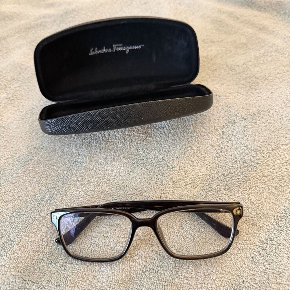 Salvatore Ferragamo Black Eyeglasses Frames Only SF2733 Unisex Hardshell Case - Picture 2 of 15